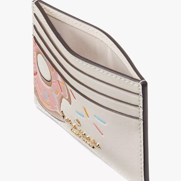 NWT💃 Kate Spade Collectable Coffee Break Donut Small Slim Card Holder - Picture 2 of 4